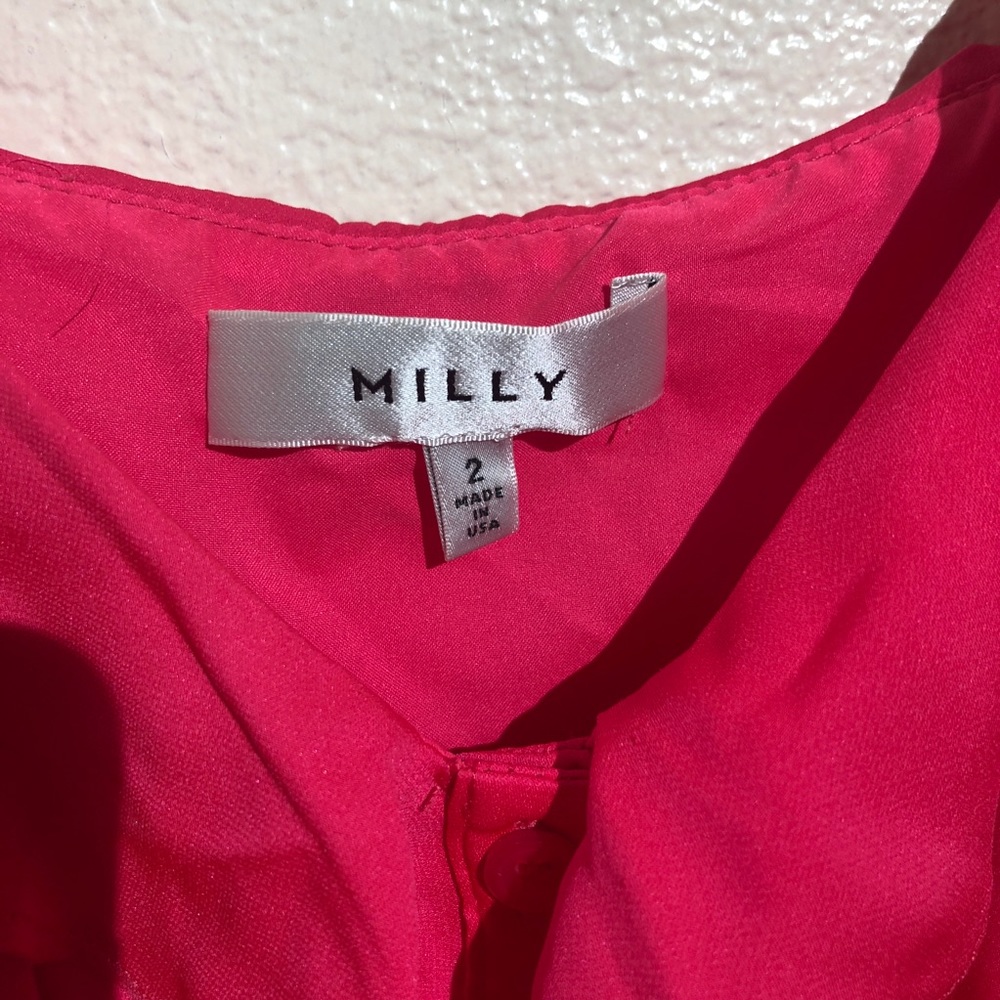 Milly Pink Ruffle Tank Top - Picture 5 of 6
